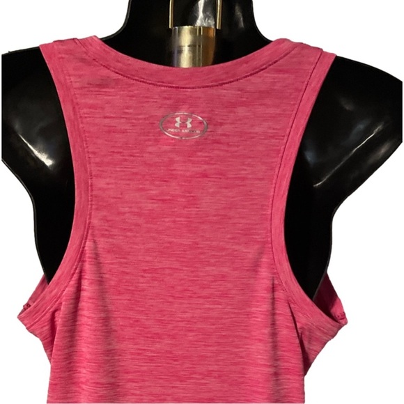 NWOT Medium Under Armour Heat Gear pink sleeveless v-neck tank top - Picture 7 of 13